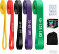 Pull Up Assistance Bands Set of 5 - Resistance Bands for Working Out, Exercise Bands for Pull Up Bands, Full Body Training, Muscle Building, Physical Therapy, Home & Gym Fitness for Men & Women