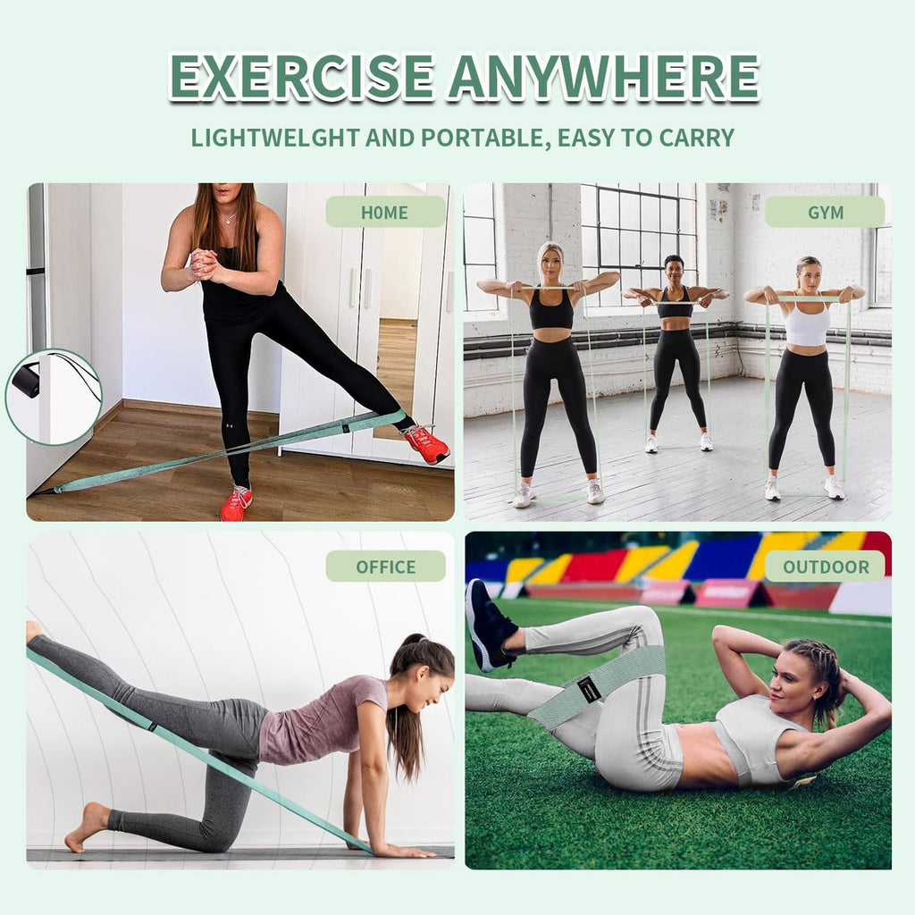 HIMESPORNER 9 PCS Fabric Resistance Bands Set for Working Out