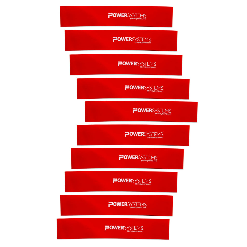 Power Systems Versa Loops Commercial Grade Resistance Bands 10 Pack Color Coded Exercise Loop Bands for Strength Training Physical Therapy Home Gym