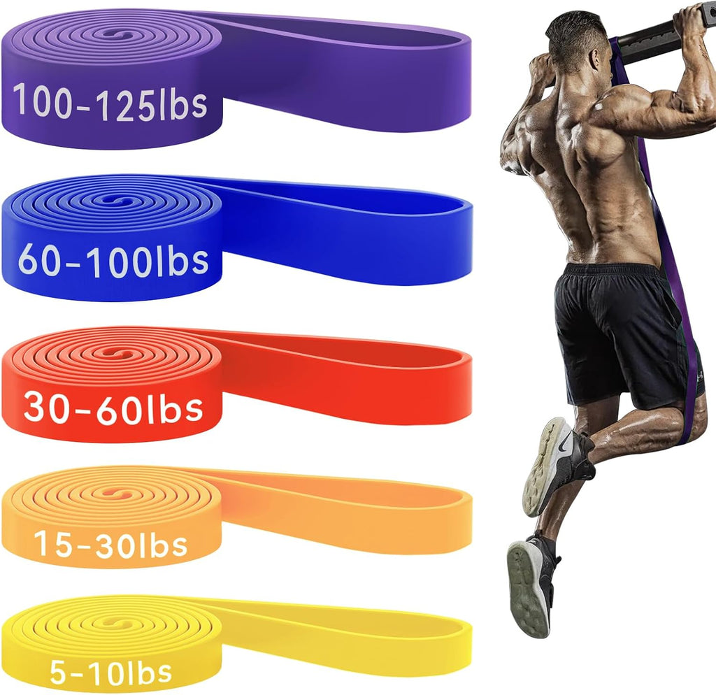 HAPBEAR Pull Up Assistance Bands - Pull Up Bands - Resistance Bands - Exercise Bands Resistance Bands Set of 5 - Workout Bands for Working Out, Stretching, Muscle Training