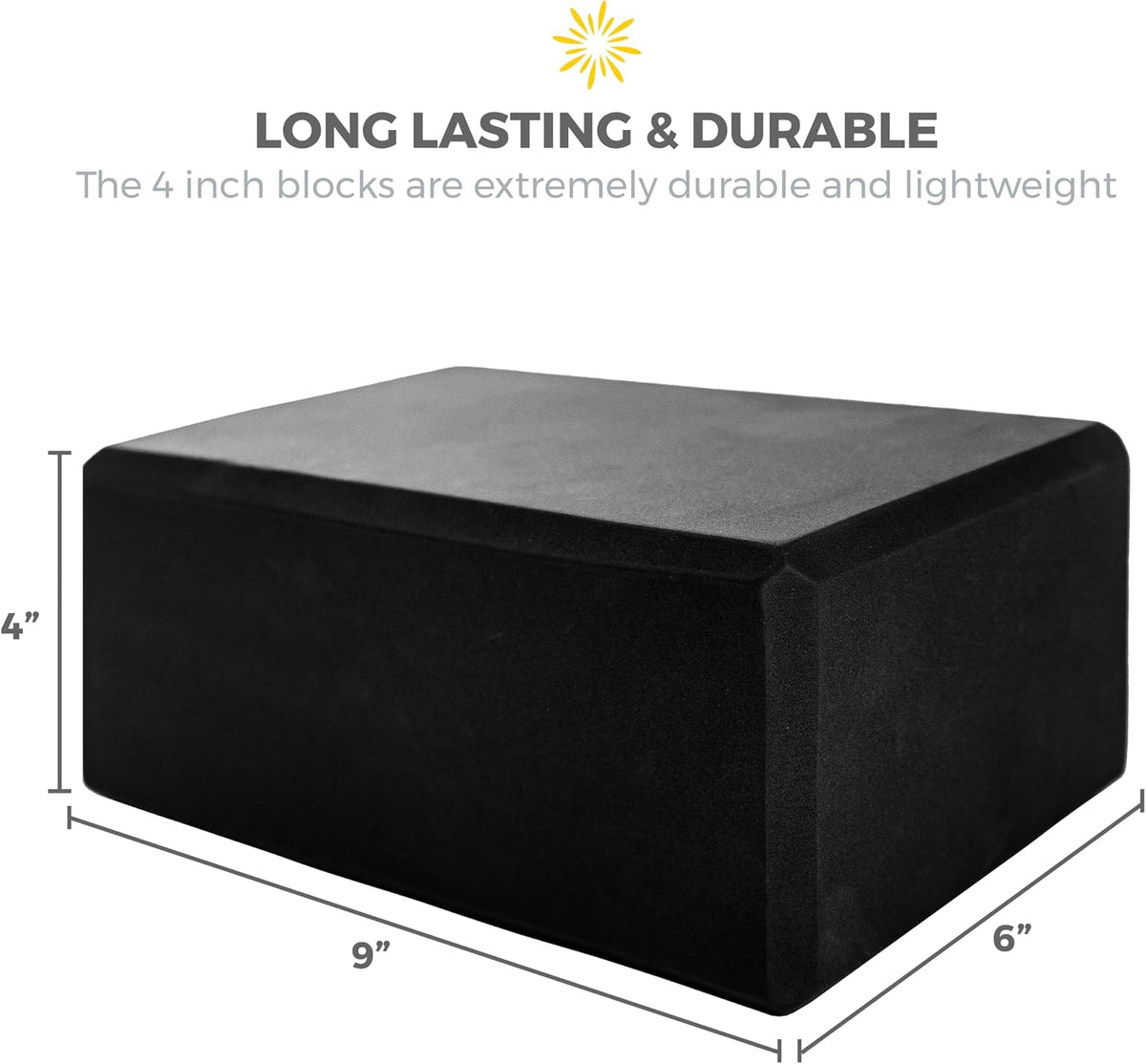 6 Pack 4" Yoga Block, EVA Foam Yoga Brick