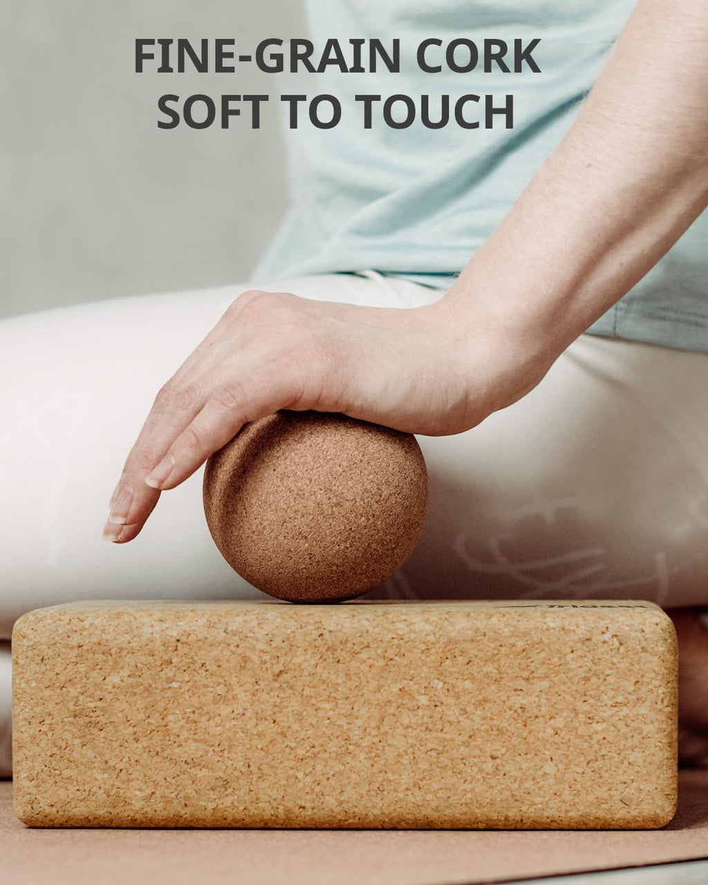 Cork Yoga Blocks 2 Pack,Support for Yoga, Pilates, Stretching