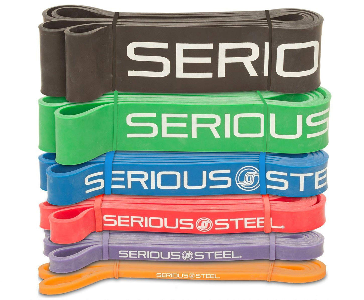 Serious Steel 41" Assisted Pull-up Band, Heavy Duty Resistance Band Sets, Stretching, Powerlifting, Resistance Training and Pull Up Assistance Bands