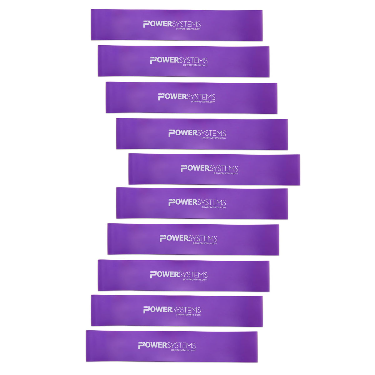 Power Systems Versa Loops Commercial Grade Resistance Bands 10 Pack Color Coded Exercise Loop Bands for Strength Training Physical Therapy Home Gym