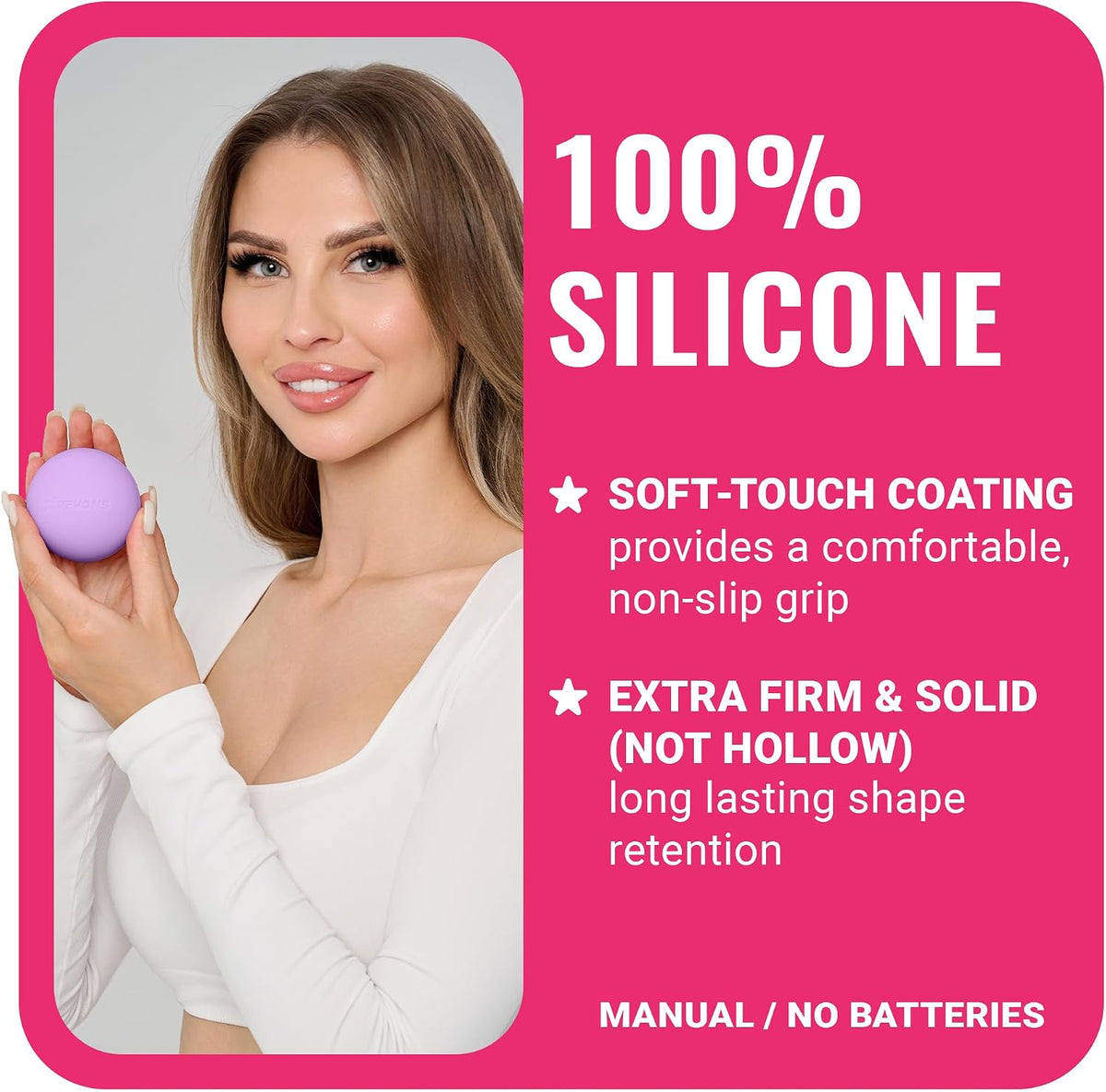 3 in 1 Massage Ball Set – 2.5", 1.9" & 1.2" Firm Silicone Balls for Myofascial Release, Trigger Point Therapy, Back & Foot Pain Relief, Face Fitness, Yoga, Deep Tissue Recovery (Purple)