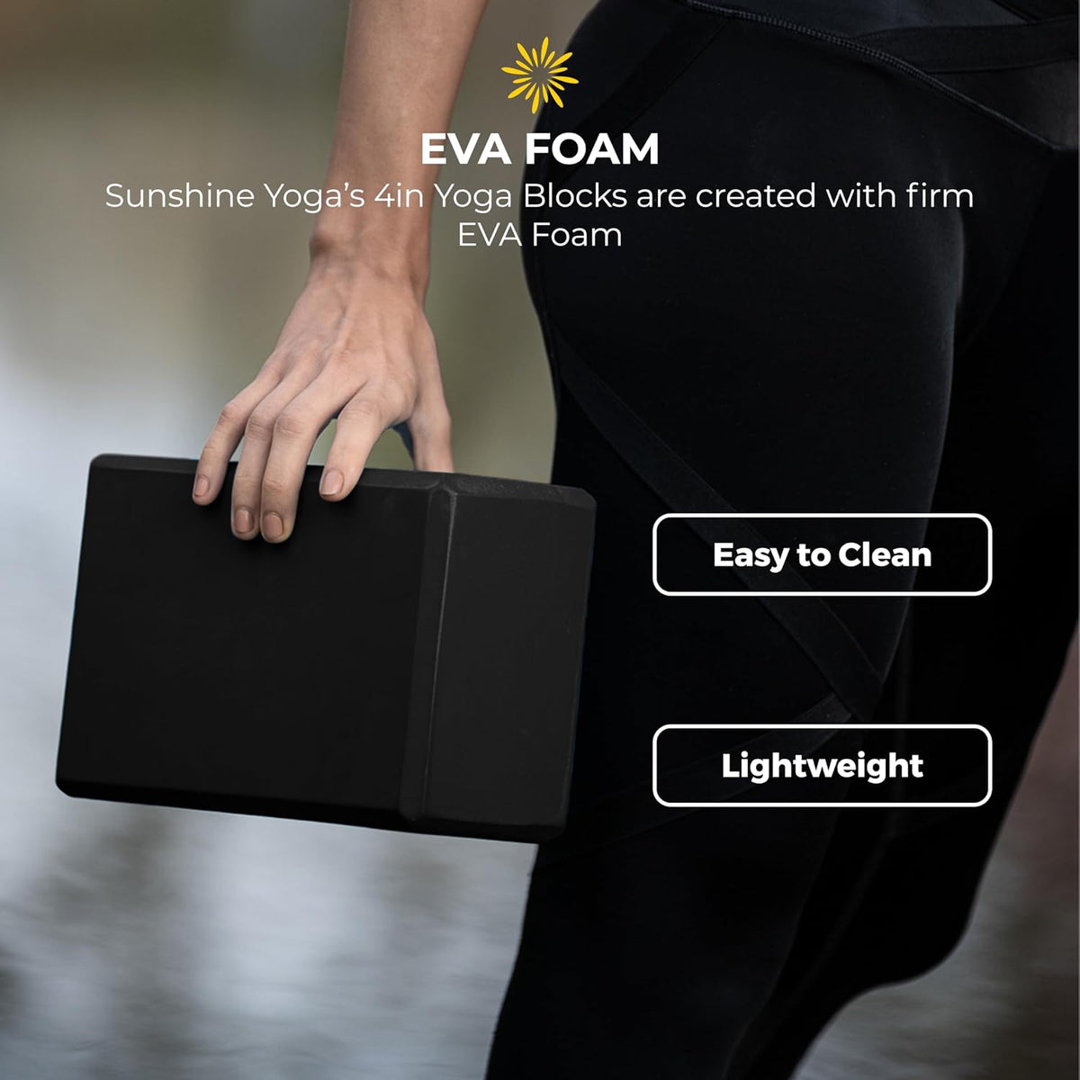 6 Pack 4" Yoga Block, EVA Foam Yoga Brick