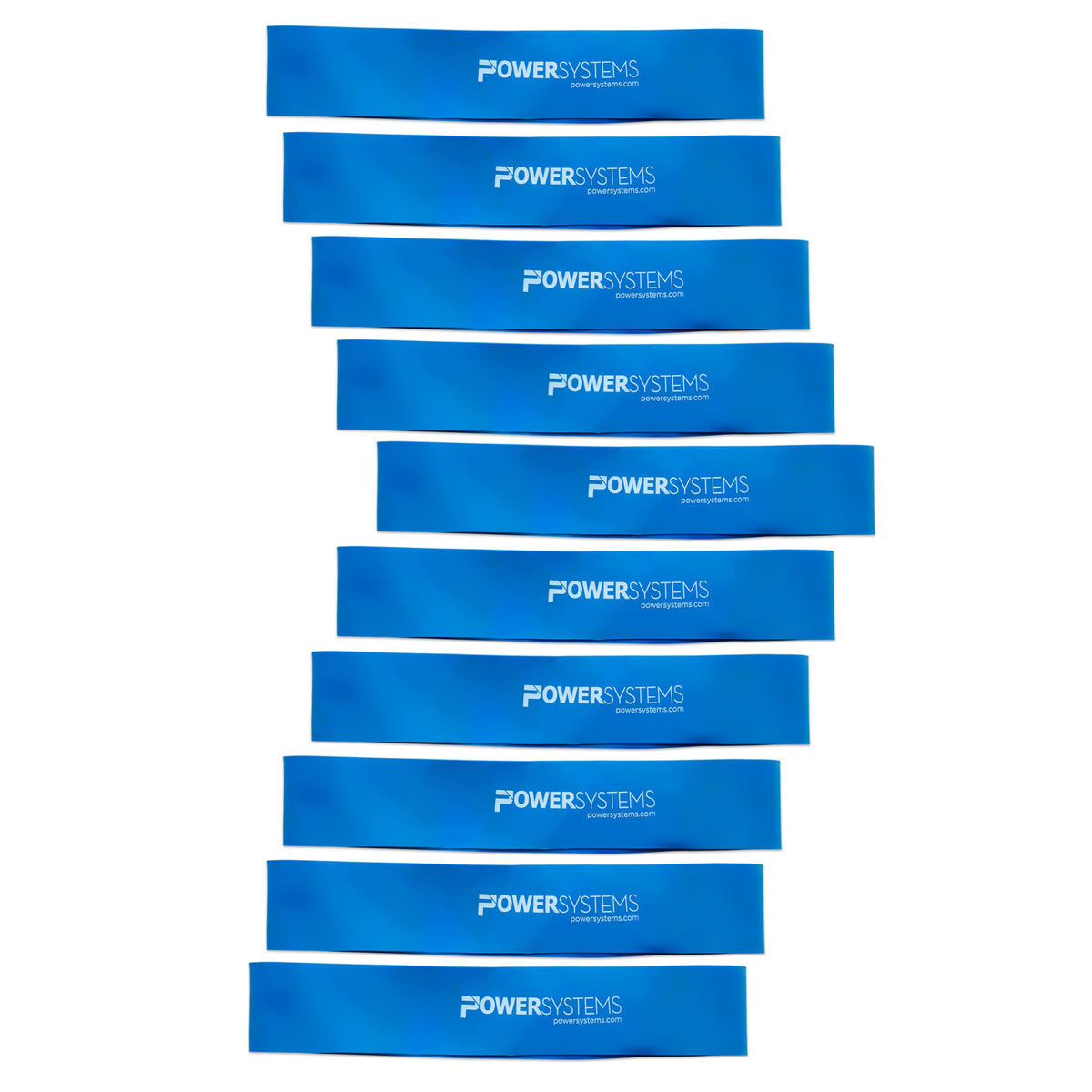 Power Systems Versa Loops Commercial Grade Resistance Bands 10 Pack Color Coded Exercise Loop Bands for Strength Training Physical Therapy Home Gym