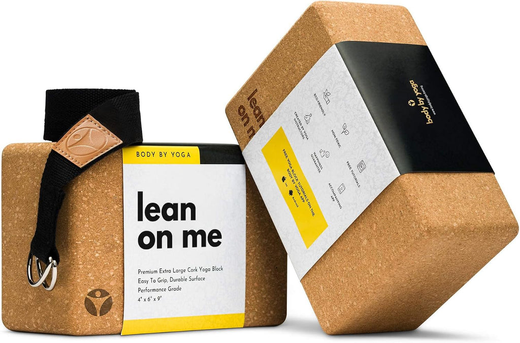 Cork Yoga Blocks 2 Pack – Premium Cork Grain, Highly Stable, Chip Resistant