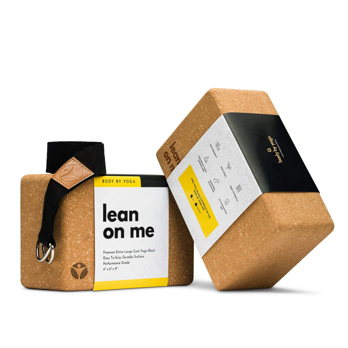 Cork Yoga Blocks 2 Pack – Premium Cork Grain, Highly Stable, Chip Resistant