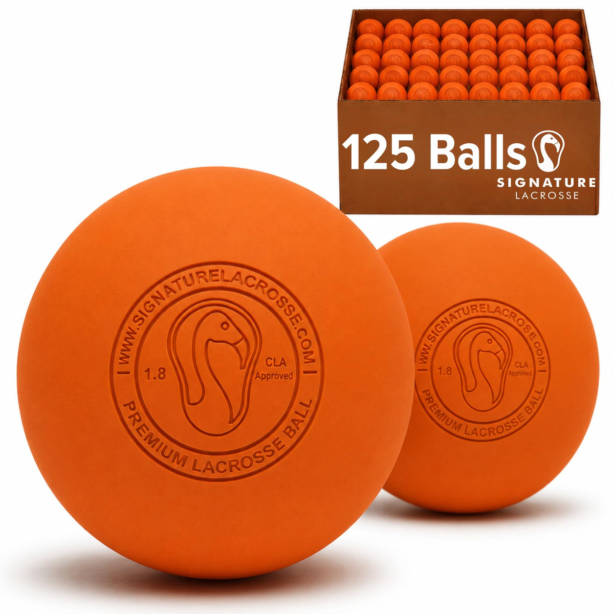 Signature Lacrosse Ball Set - Packs of 2, 4, 8, 12, and 100 - No Chemical Smell Massage Balls, Myofascial Release Tools, Back Roller, Muscle Knot Remover