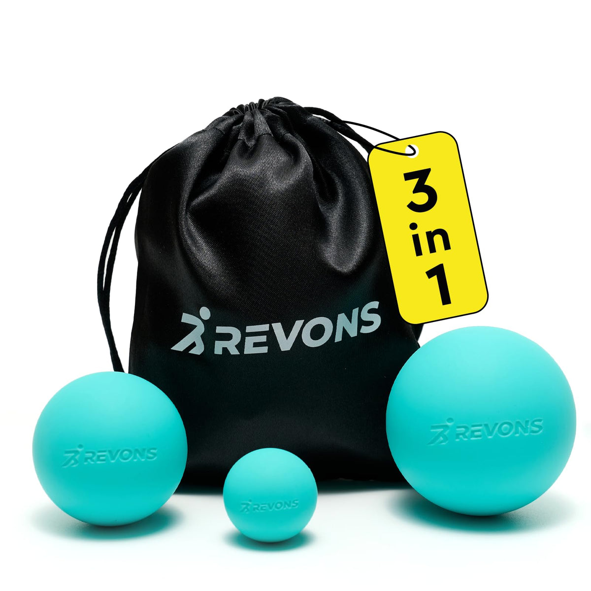 3 in 1 Massage Ball Set – 2.5", 1.9" & 1.2" Firm Silicone Balls for Myofascial Release, Trigger Point Therapy, Back & Foot Pain Relief, Face Fitness, Yoga, Deep Tissue Recovery (Purple)