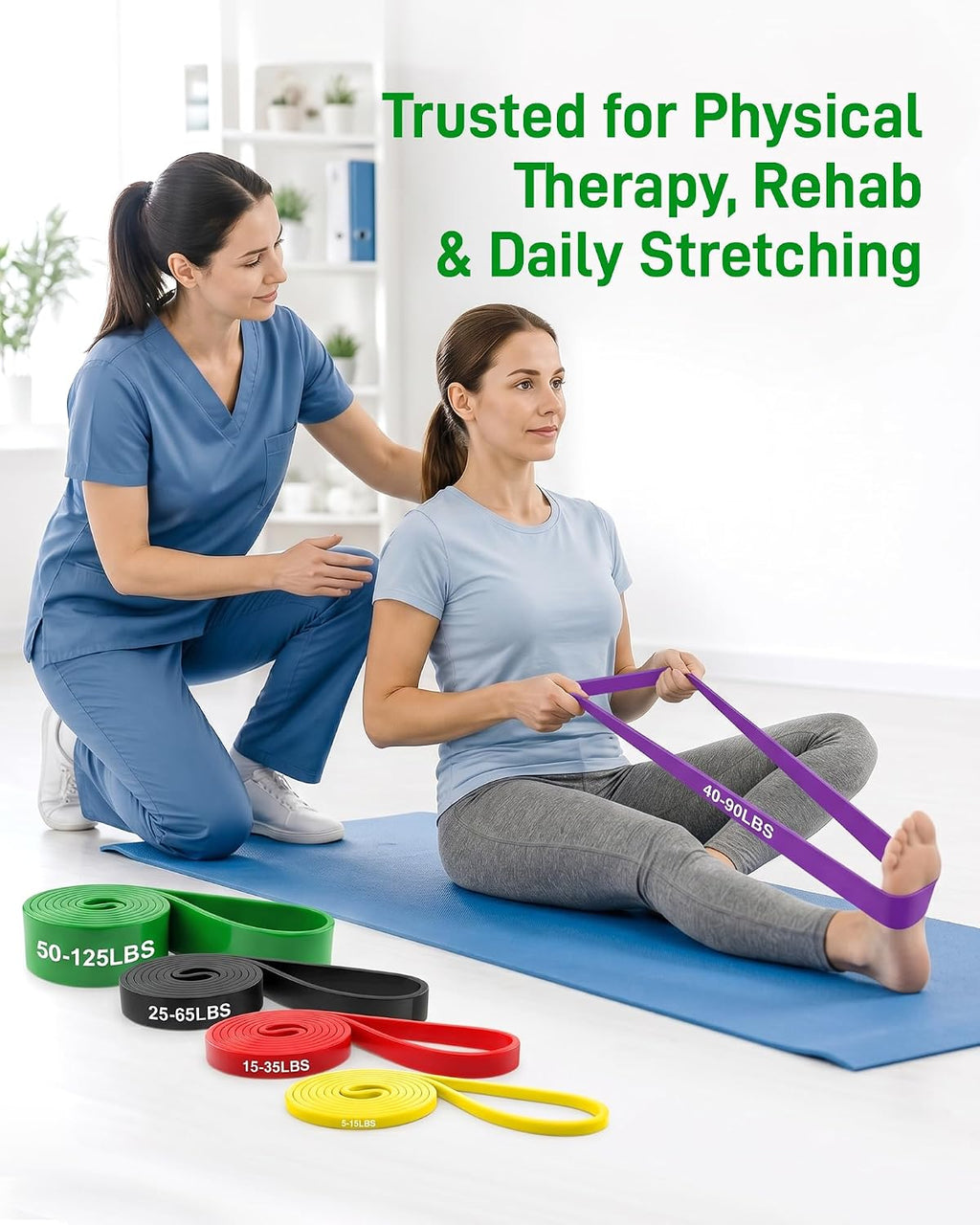 Renoj Resistance Bands for Working Out, 5 Levels Pull Up Assistance Bands Set for Workout, Exercise, Home Gym & Strength Training