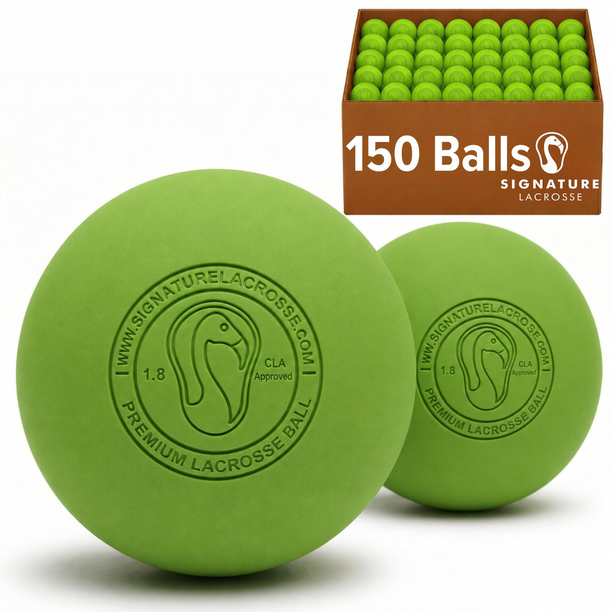 Signature Lacrosse Ball Set - Packs of 2, 4, 8, 12, and 100 - No Chemical Smell Massage Balls, Myofascial Release Tools, Back Roller, Muscle Knot Remover