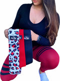 Pure Lust Booty Bands,Resistance Bands,Glute Bands,Fabric Workout Bands,Exercise Bands,Hip Bands,Red,Black,Leopard,Light,Medium & Heavy Resistance