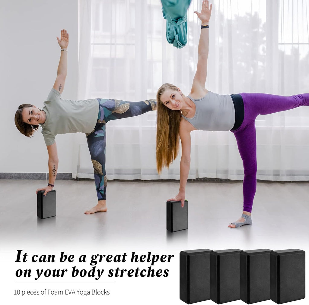 10 Pcs Yoga Blocks Bulk Foam Eva Non Slip Lightweight Bricks Yoga