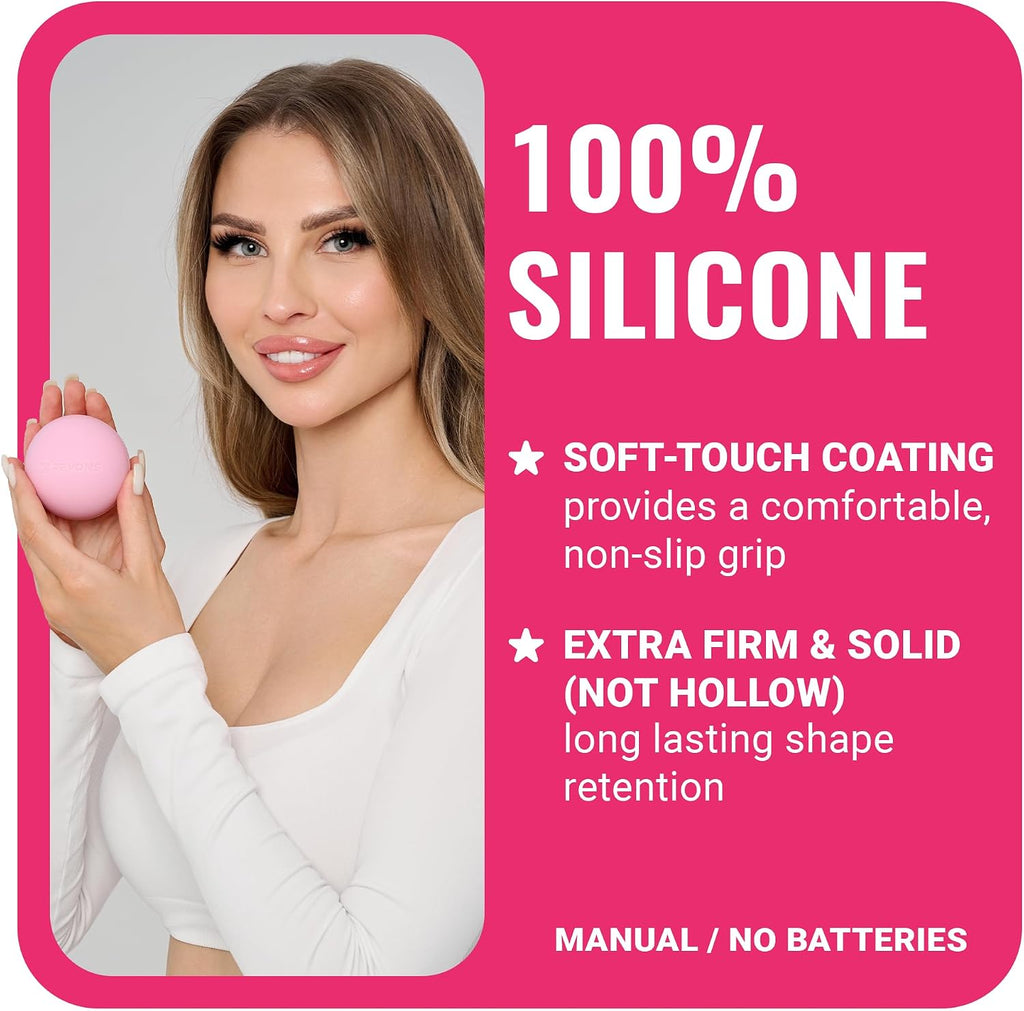 3 in 1 Massage Ball Set – 2.5", 1.9" & 1.2" Firm Silicone Balls for Myofascial Release, Trigger Point Therapy, Back & Foot Pain Relief, Face Fitness, Yoga, Deep Tissue Recovery (Pink)