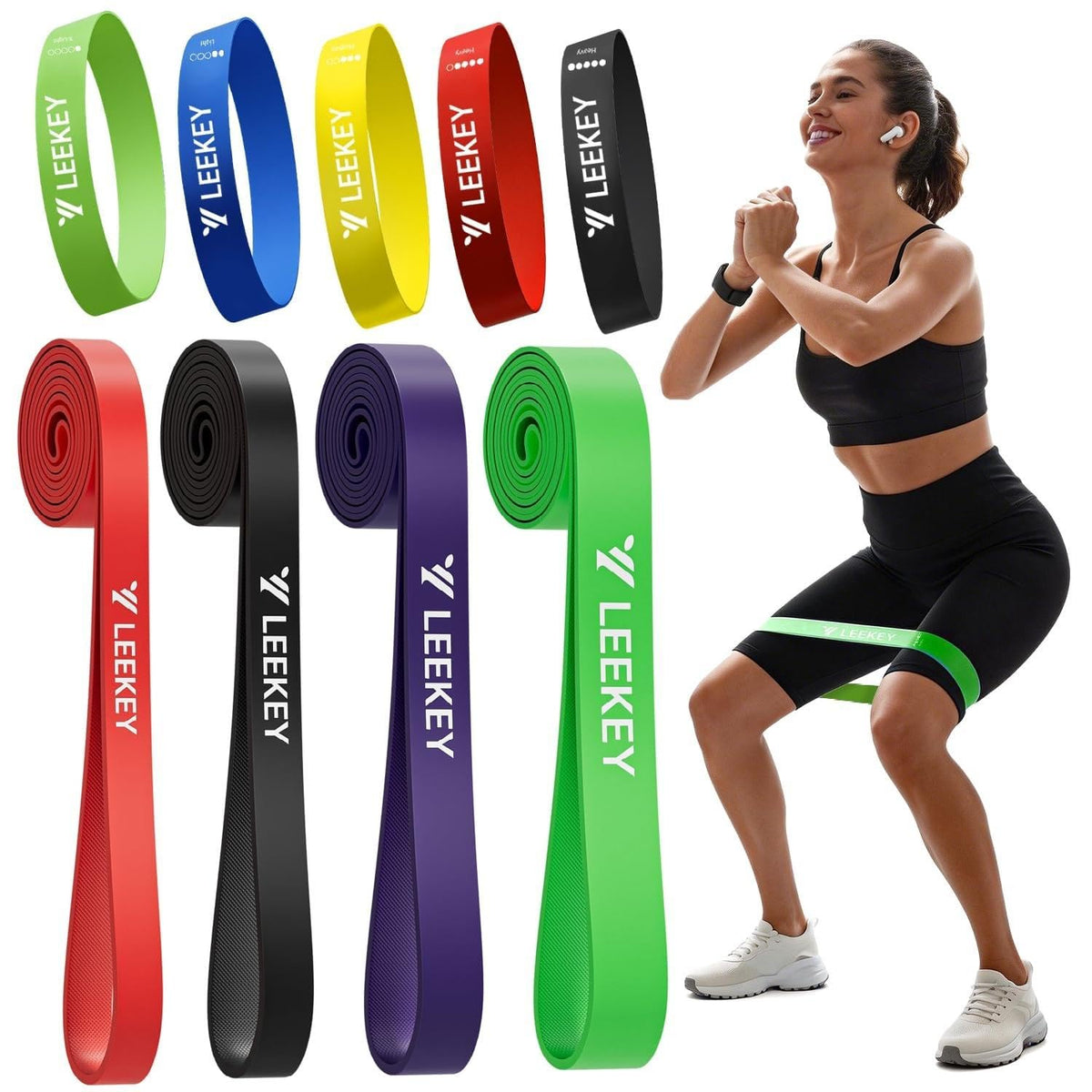 LEEKEY Resistance Bands Set for Pull Up Assistance & Exercise