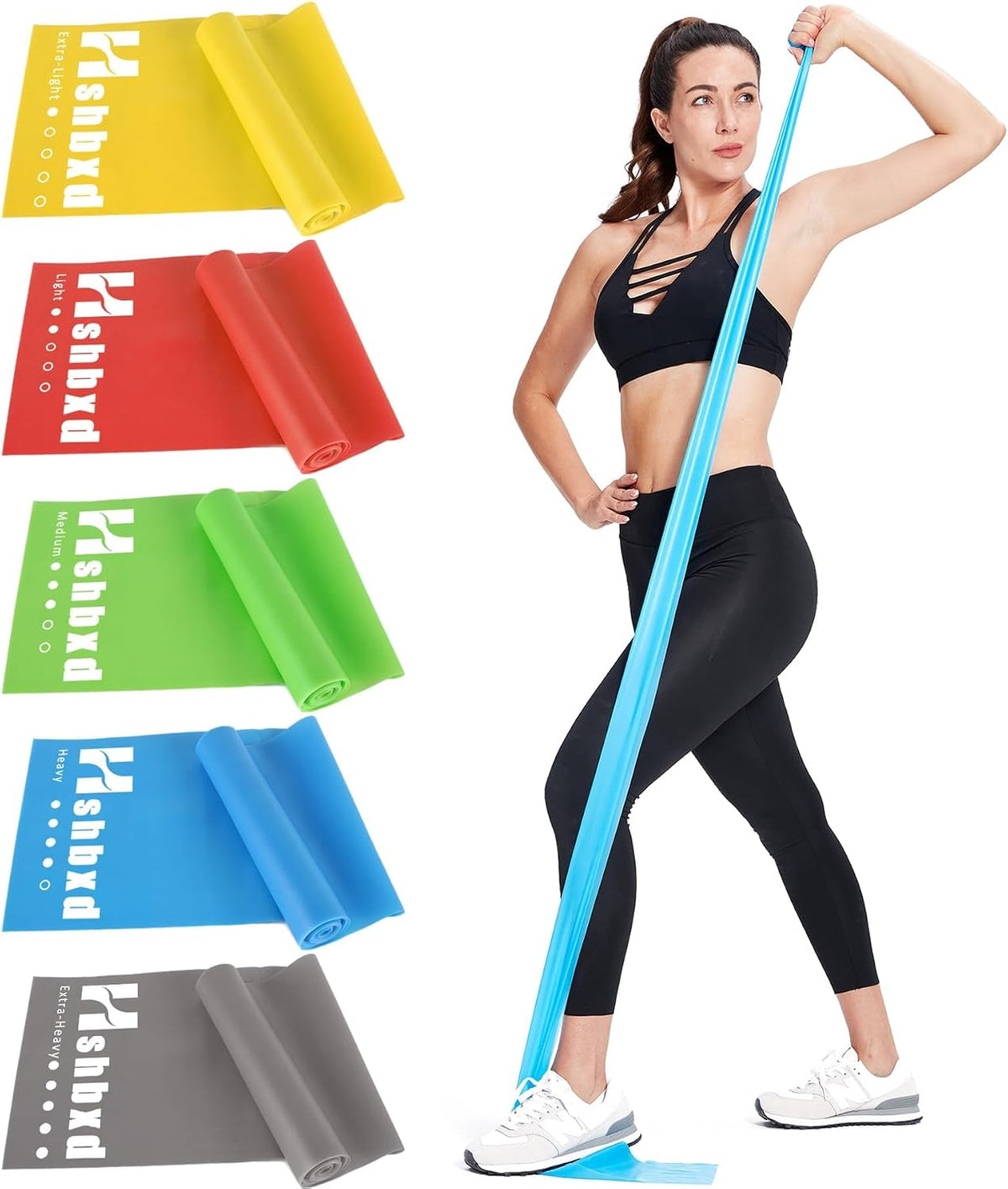 Resistance Bands Set for Physical Therapy, Rehab, Yoga and Pilates