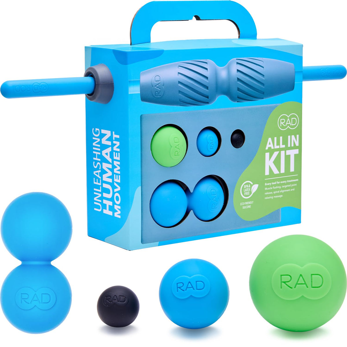 RAD Rounds – 3 Density Yoga Massage Ball Set for Deep Tissue Myofascial Release – Therapy Balls for Feet, Back, Neck, Jaw & Forearms – Trigger Point & Mobility Therapy (3-Pack)