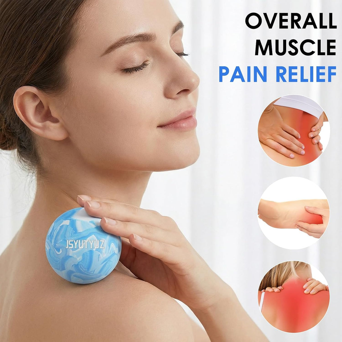Lacrosse Massage Balls for Myofascial Release,Blue