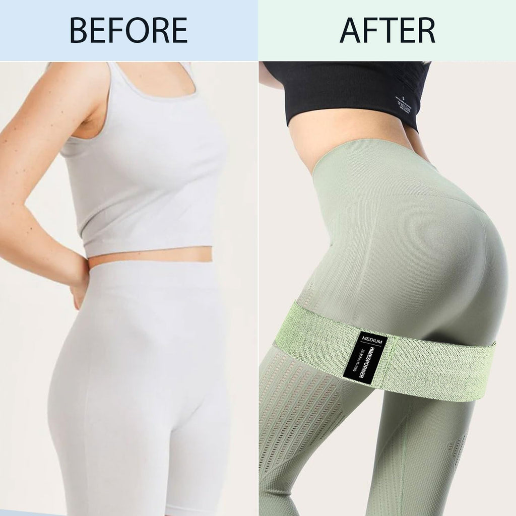 HIMESPORNER 9 PCS Fabric Resistance Bands Set for Working Out