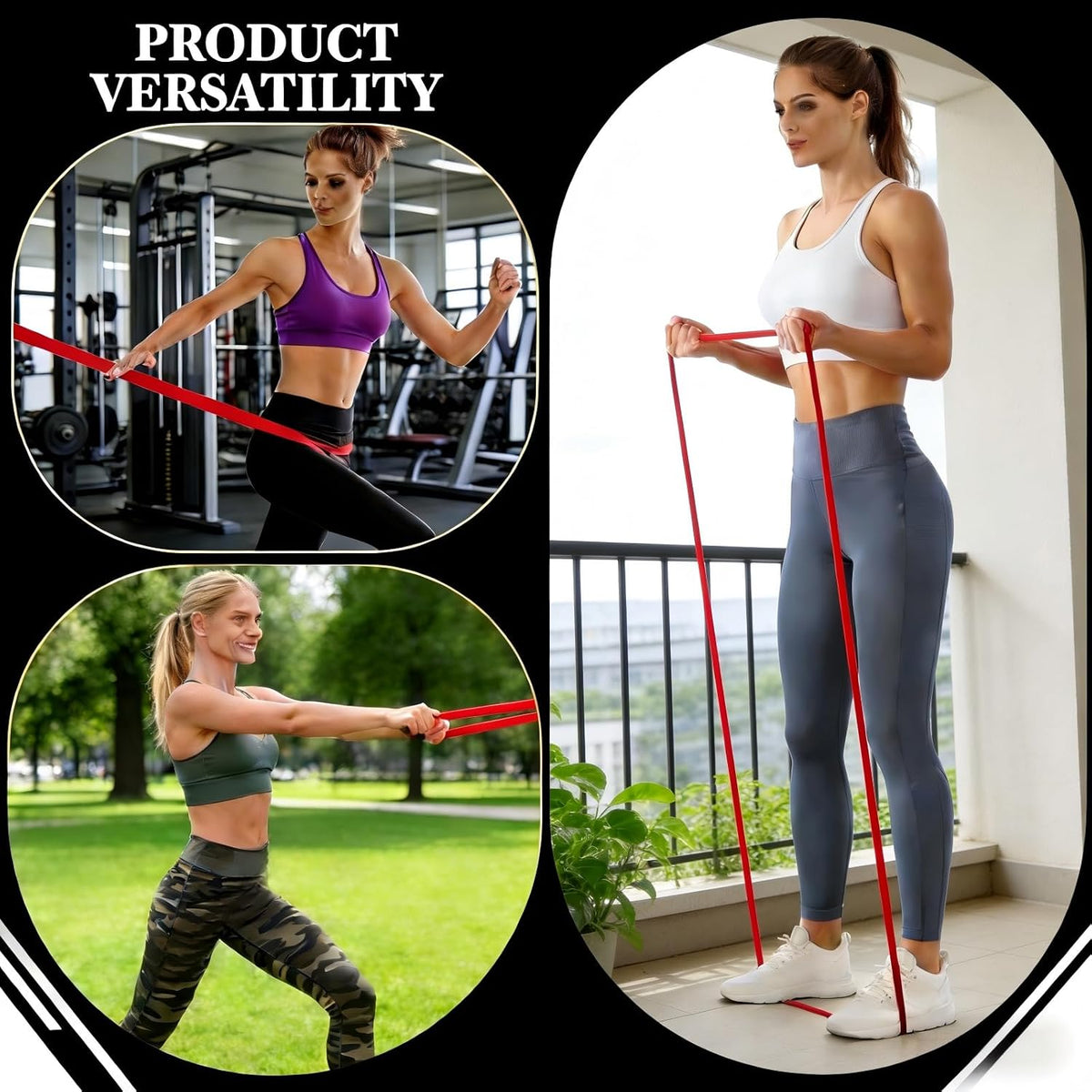 16-Pcs Resistance Bands Set - Premium Elastic Workout Bands for Home Gym, Strength Training, Yoga & Physical Therapy