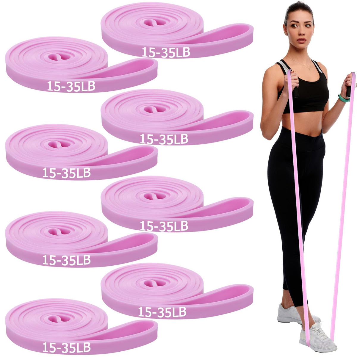 Foilswirl 8 Pcs Resistance Bands for Working Out