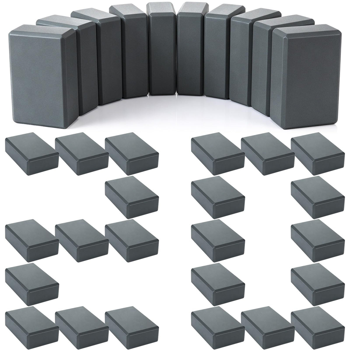 20 Pcs Foam EVA Yoga Blocks Lightweight Non-slip Supportive Foam Blocks Yoga Prop Accessories for Pilates, Stretching and Meditation, Men and Women Yogi