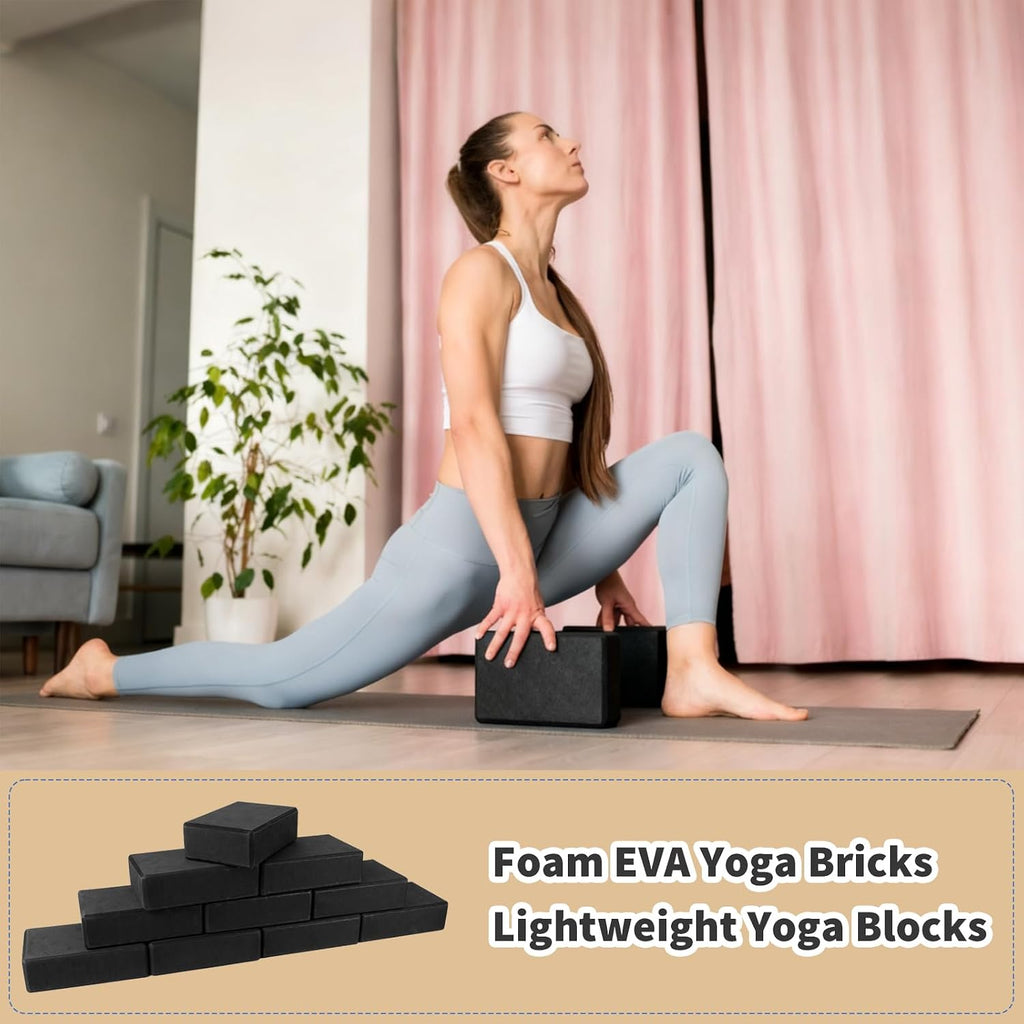 12 Pcs Yoga Blocks Foam Eva Lightweight Non Slip Bricks Bulk