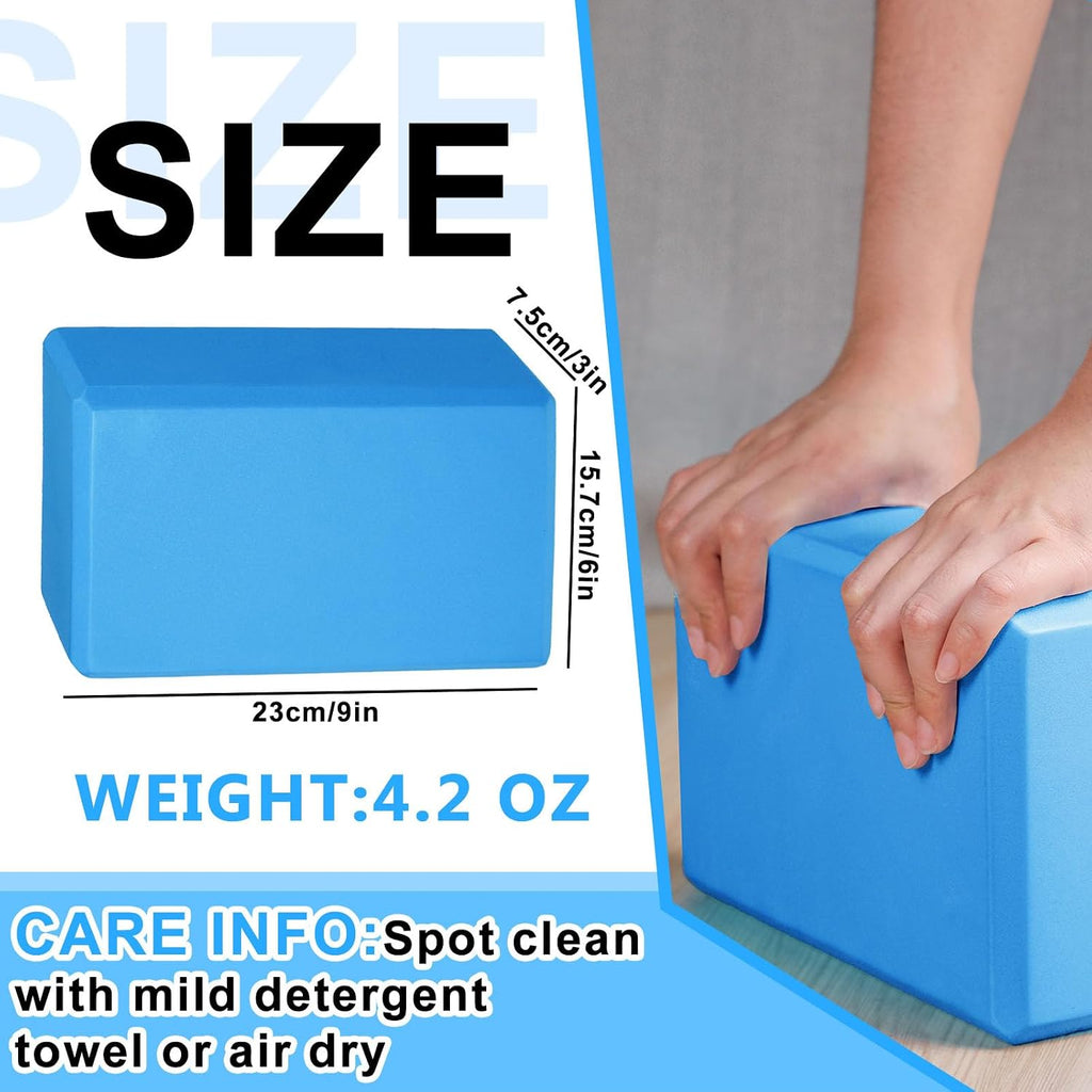 Honoson 20 Pcs Foam Yoga Blocks Bulk 9x6x3'' High Density