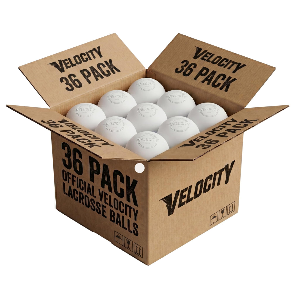 Velocity Lacrosse Balls - 1, 2, 3, 6, 12, 18, 24, 36, 60 and 120 Packs - for Practice, Official NFHS and College Approved Size