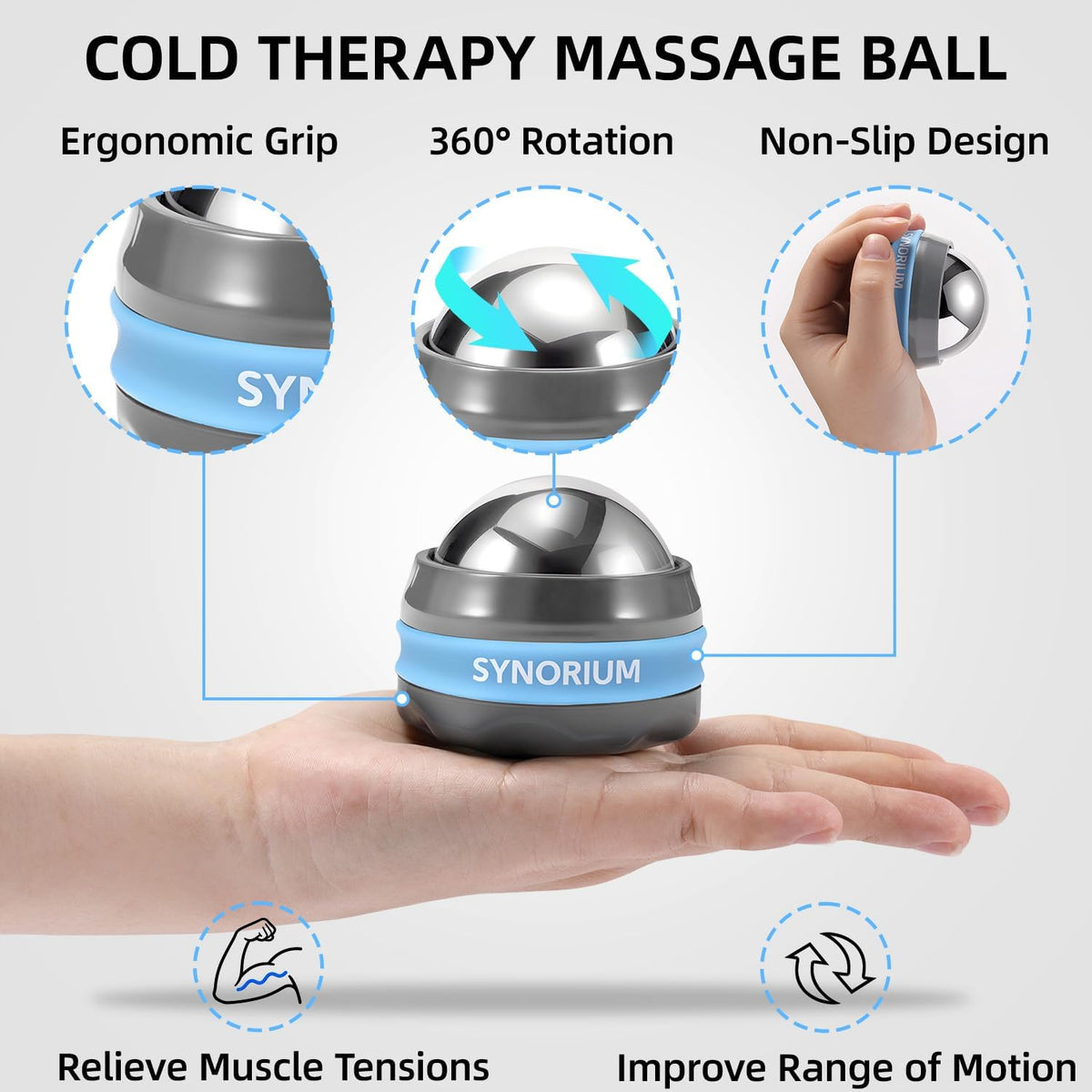 Massage Ice Roller Ball, Cold Therapy Massage Ball