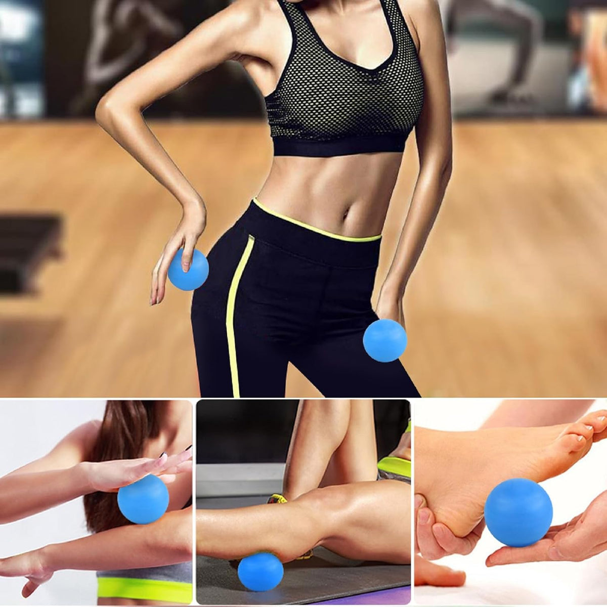 WOVTE Massage Lacrosse Ball Therapy for Sore Muscles Myofascial Release