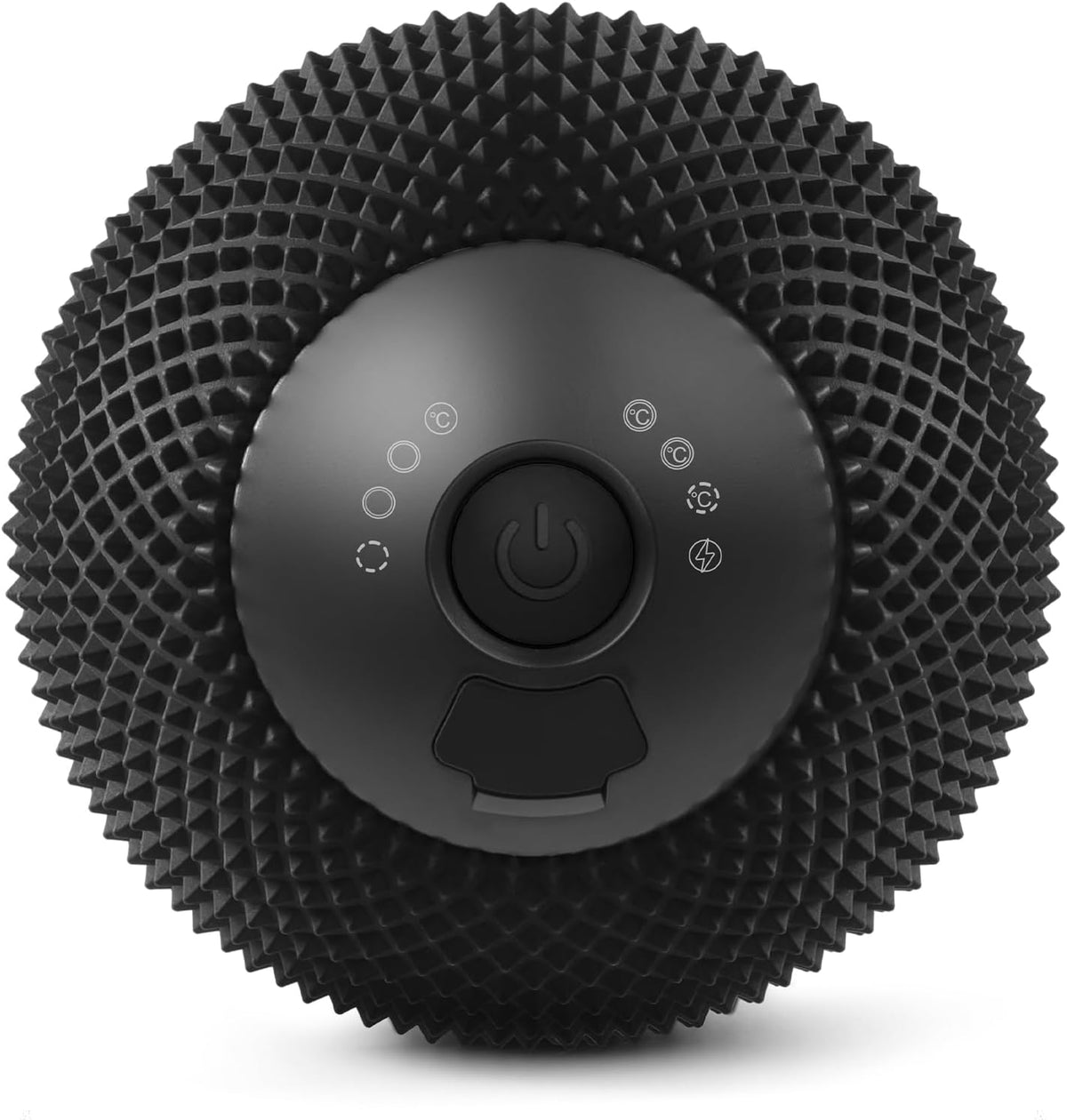 Vibrating Massage Ball with Heat, 7 Modes, Memory, 3.6 in, Black