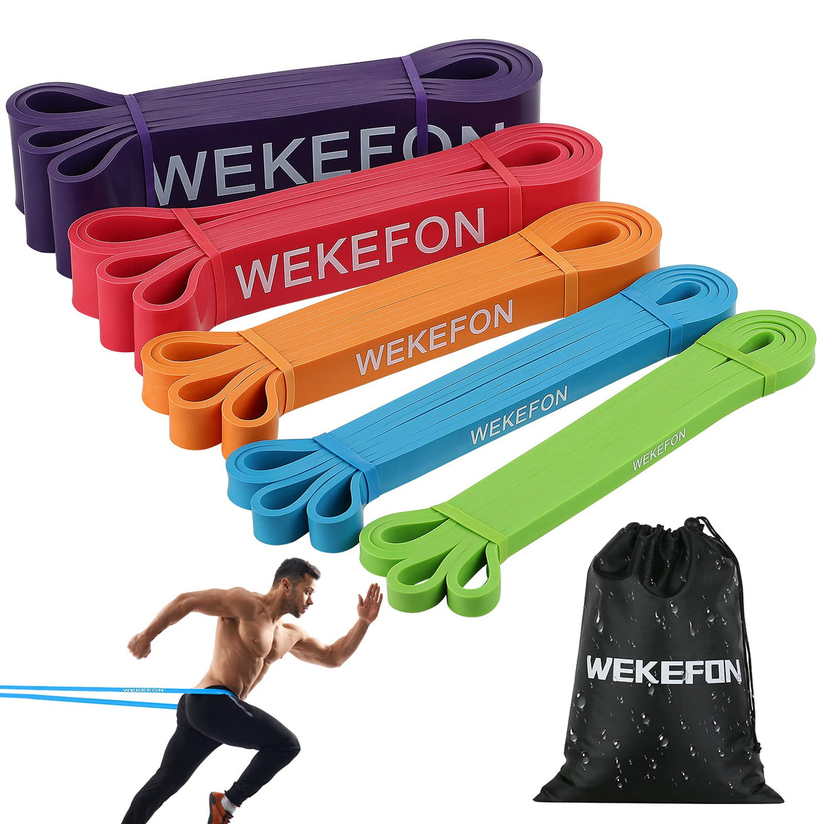 Resistance Bands Set, Pull Up Assist Bands - Stretch Resistance Band - Mobility Band Powerlifting Exercise Bands for Resistance Training, Physical Therapy, Home Workouts