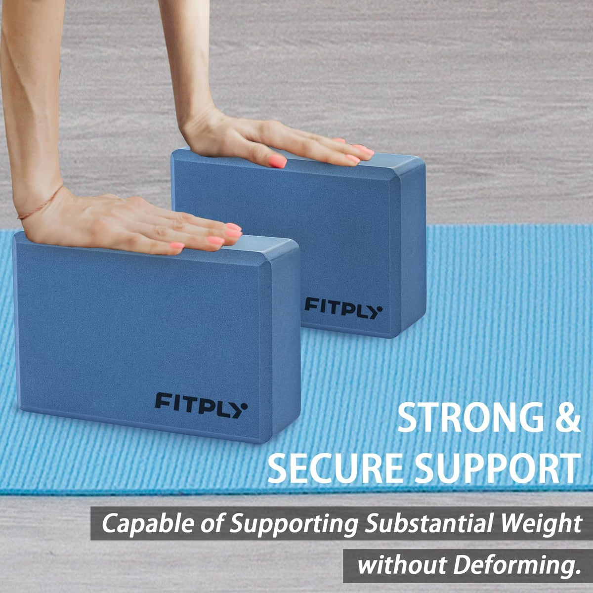 Yoga Blocks 2 Pack - Non-Slip Yoga Brick & Foam Blocks Yoga Set, High-Density Pilates Block for Stretching, Meditation, and Exercise Blocks Foam, Ideal for Deep Poses