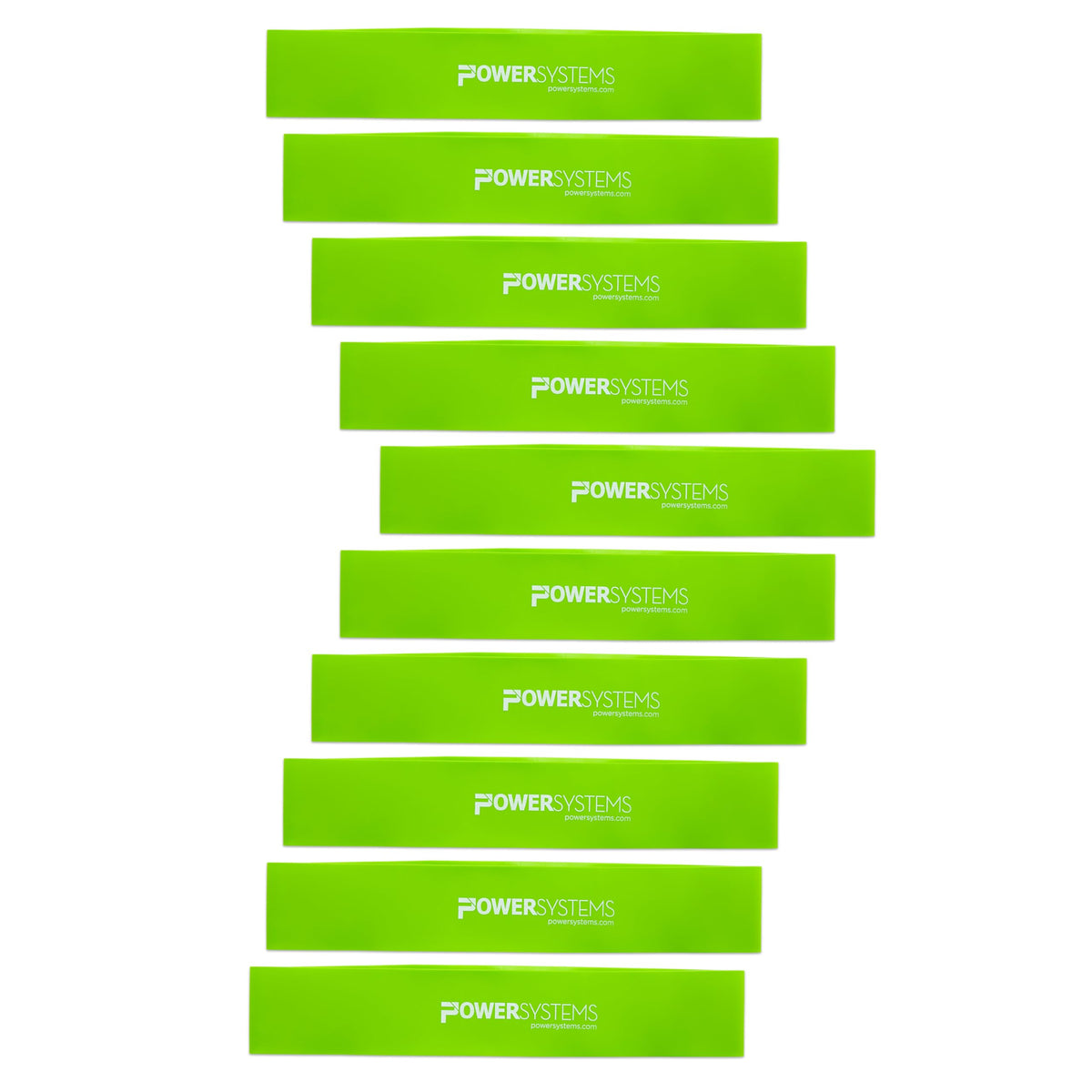 Power Systems Versa Loops Commercial Grade Resistance Bands 10 Pack Color Coded Exercise Loop Bands for Strength Training Physical Therapy Home Gym