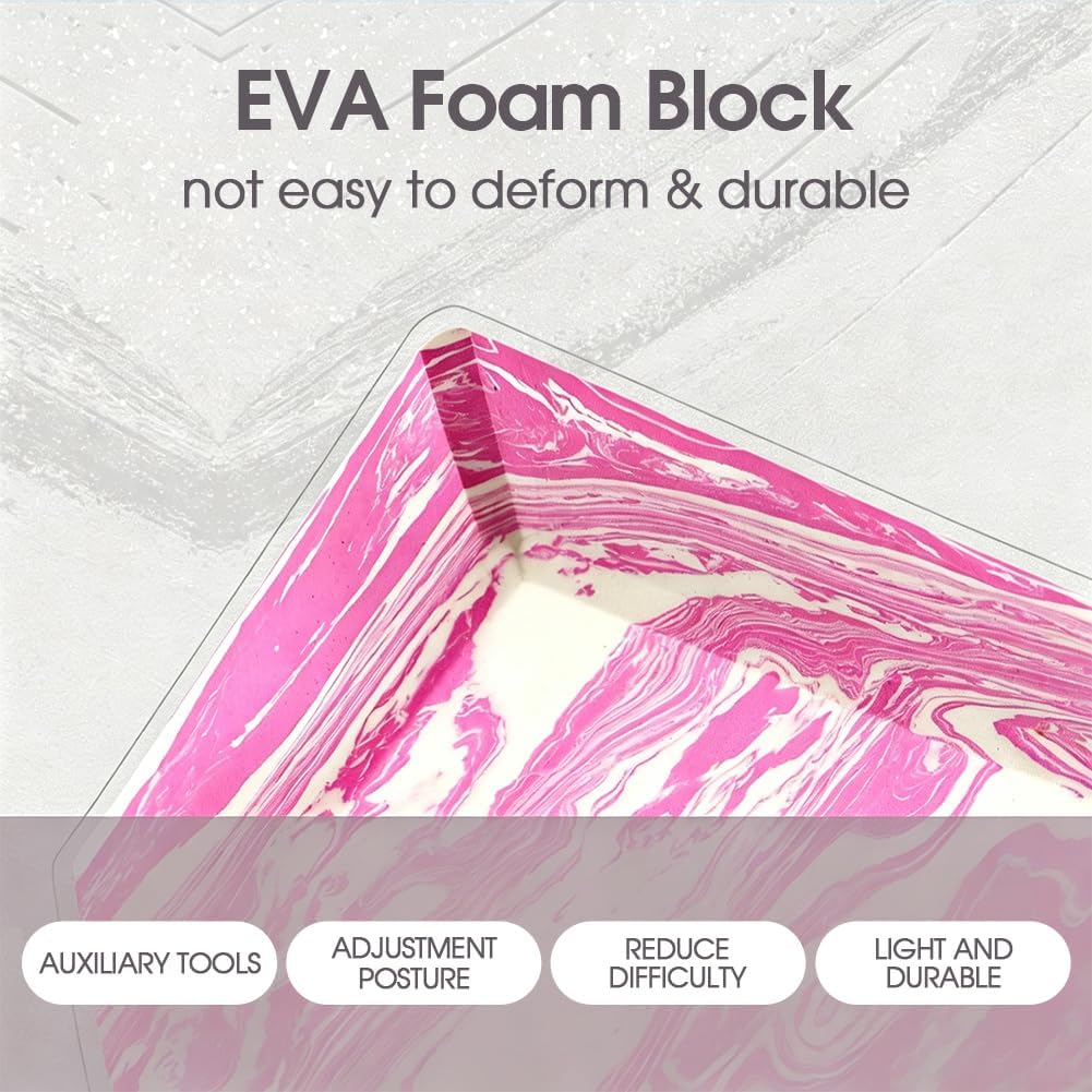 Yoga Blocks 2 Pack,9"x6"x3" High Density EVA Foam Bricks,Non Slip Lightweight Yoga Support Blocks for Pilates Stretching Meditation Balance Flexibility Training