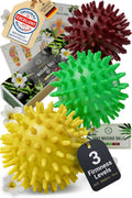 HELDSON Spiky Massage Ball Set 3 Pcs – Foot Massage Balls Soft to Hard