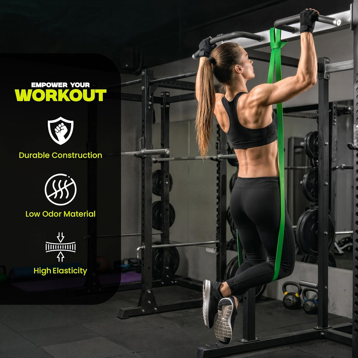 Pull Up Resistance Bands Set of 5 (8-125 lbs) Heavy Duty Workout Bands