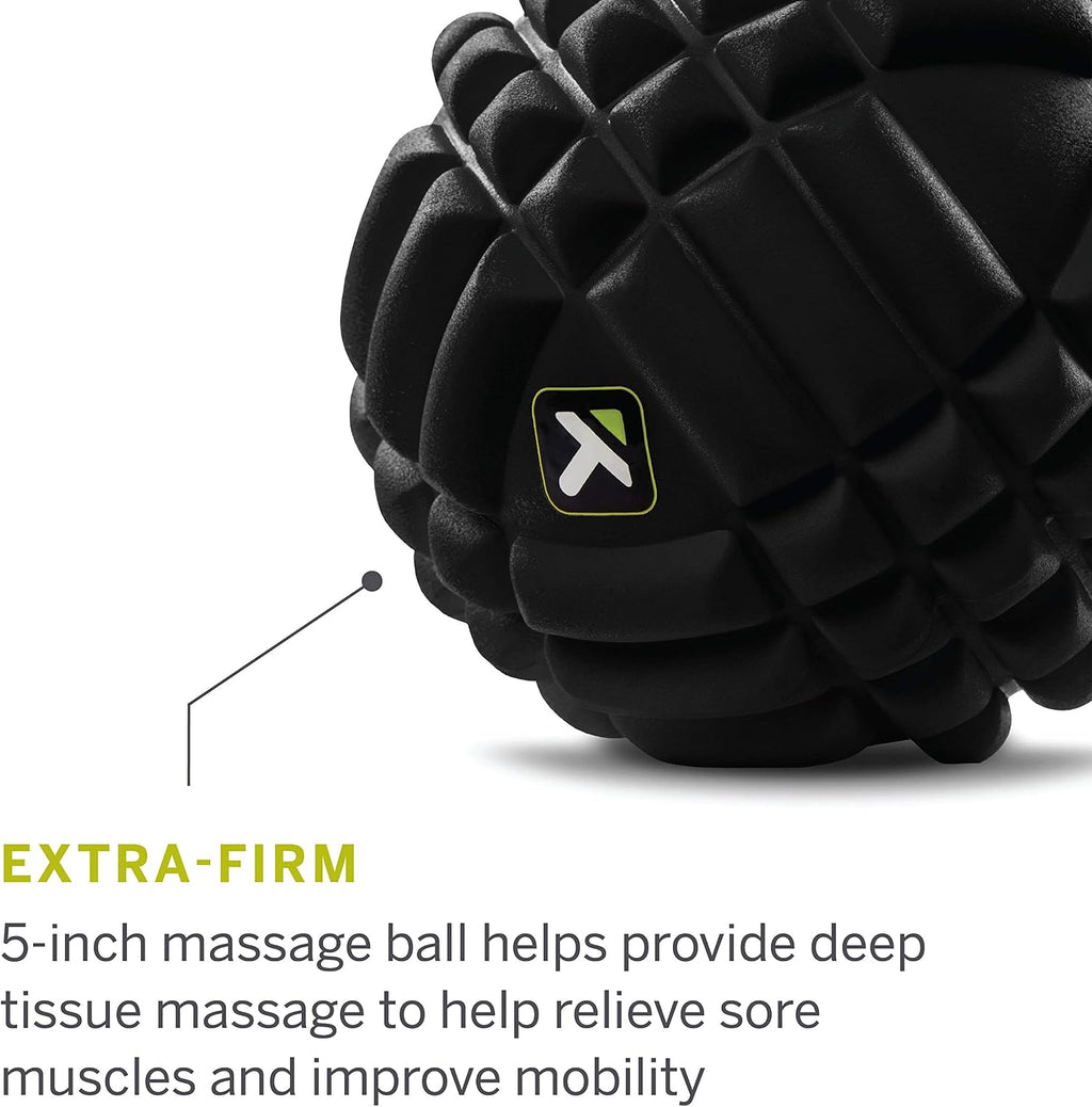 TRIGGERPOINT Performance Grid X Massage Ball for Deep Tissue Massage and Exercise Recovery, Black
