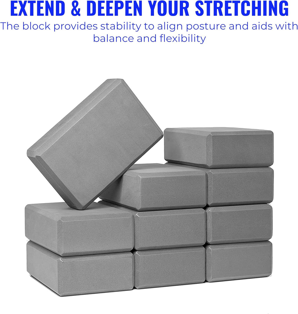 3in Foam Bulk Yoga Blocks, 10 Pack