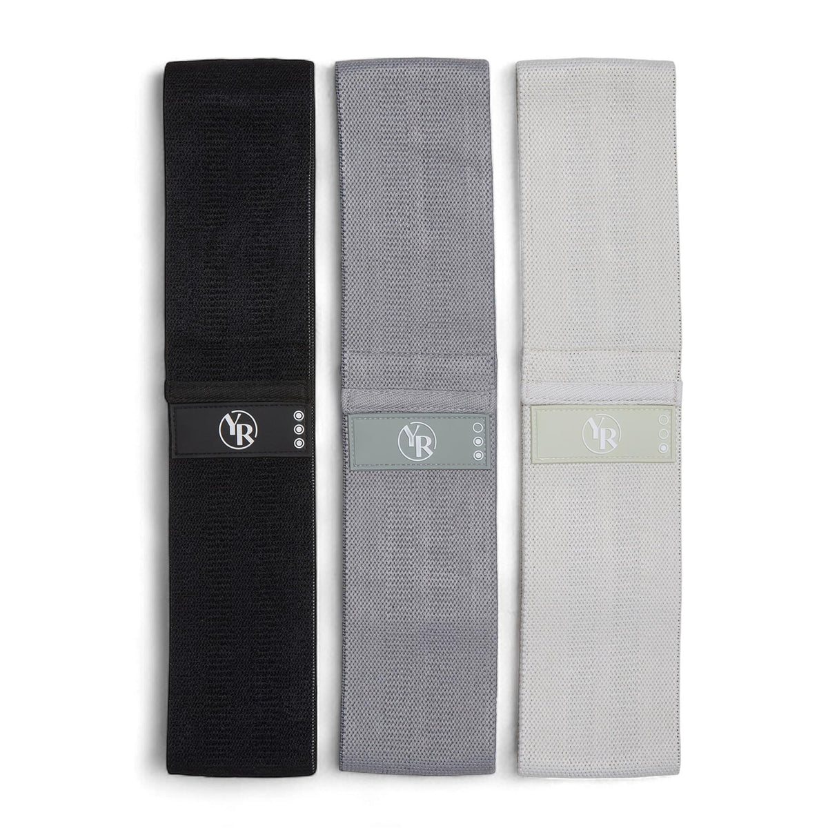 Fabric Booty Bands Set, 3 Resistance Levels for Pilates