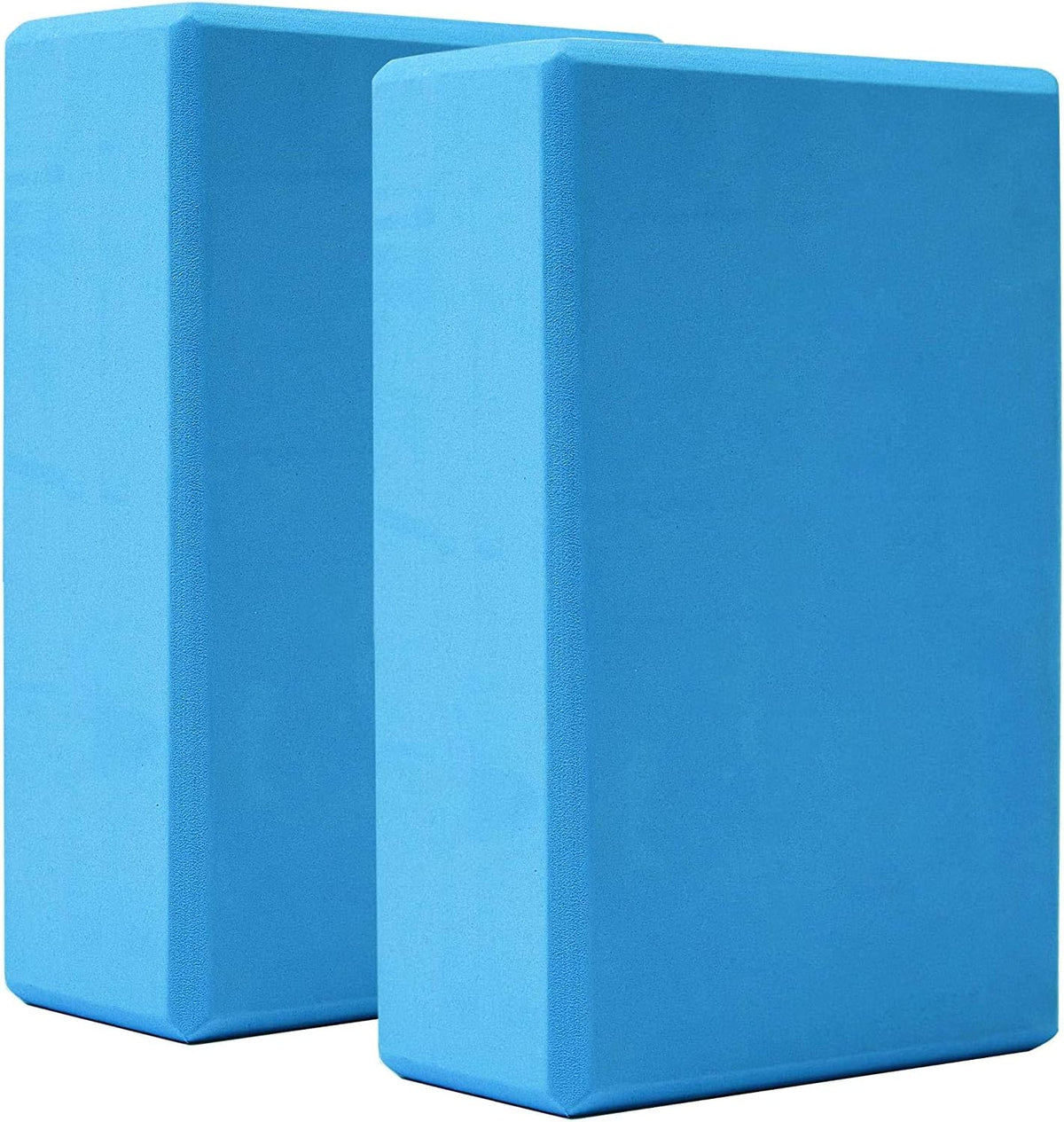 Yoga Blocks 9x6x3, 2 Pack High Density Yoga Brick Foam Blocks to Improve Strength, Flexibility and Balance, Light Weight and Non-Slip Surface, Pilates and Meditation (Gemstone Blue)