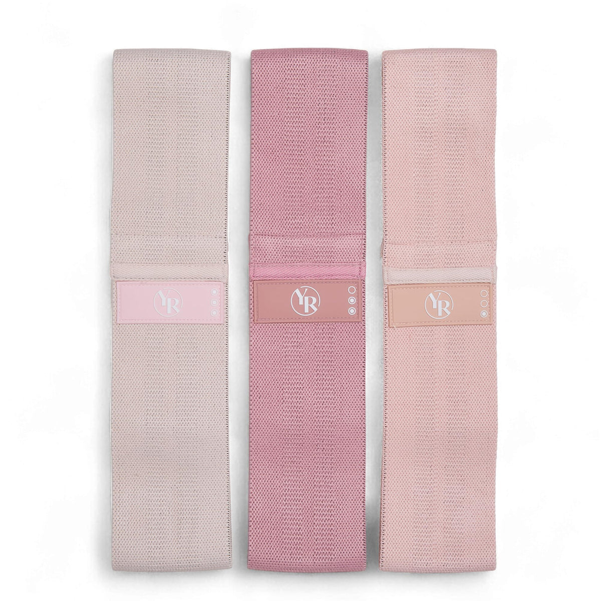 Fabric Booty Bands Set, 3 Resistance Levels for Pilates