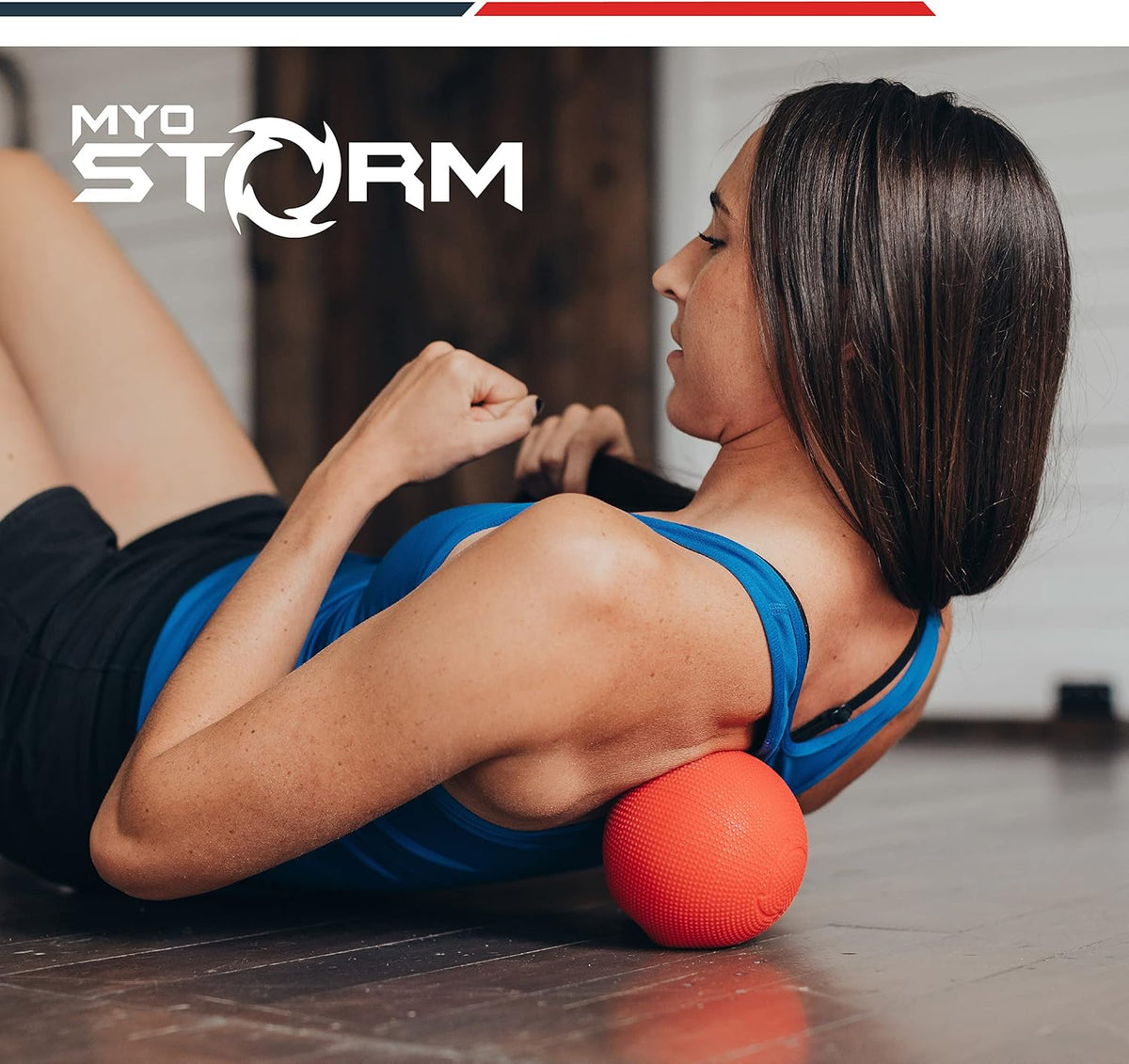 MyoStorm Mini Meteor Heating Vibrating Massage Ball Roller for Muscle Recovery Therapy and Pain Relief + 4 Speed Vibration, Portable