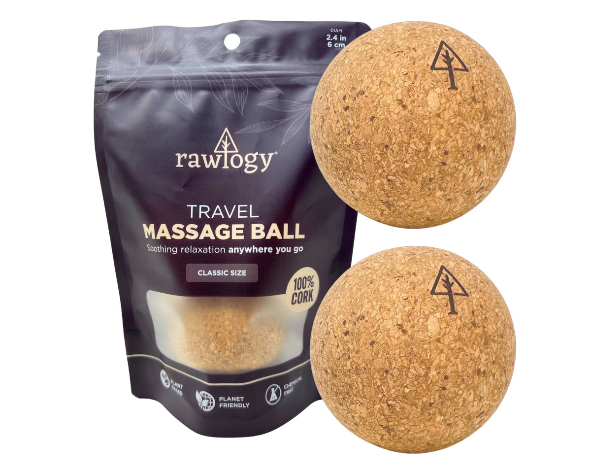 Travel Cork Massage Ball | Lightweight, Sustainable Alternative to Lacrosse Ball for Muscle Pain Relief (2.5 Inch (Pack of 1), Sanded Cork)