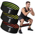 Fabric Resistance Bands for Working Out, 3-Pack for Legs and Glutes