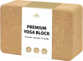 Hatha Yoga Cork Yoga Block, Natural Cork from Portuguese, Premium Brick 9"x6"x4", Eco-Friendly Yoga Accessories for Yoga, Pilates & Stretching