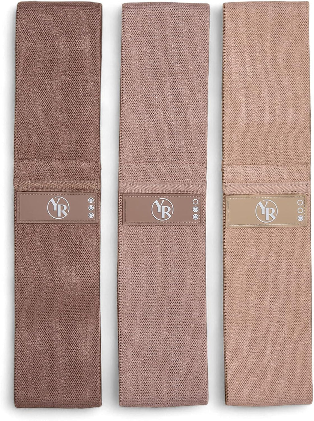Fabric Booty Bands Set, 3 Resistance Levels for Pilates